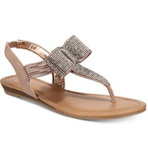 NEW! Gorgeous Ribbon rhinestone studded Material Girl's Seana sandals